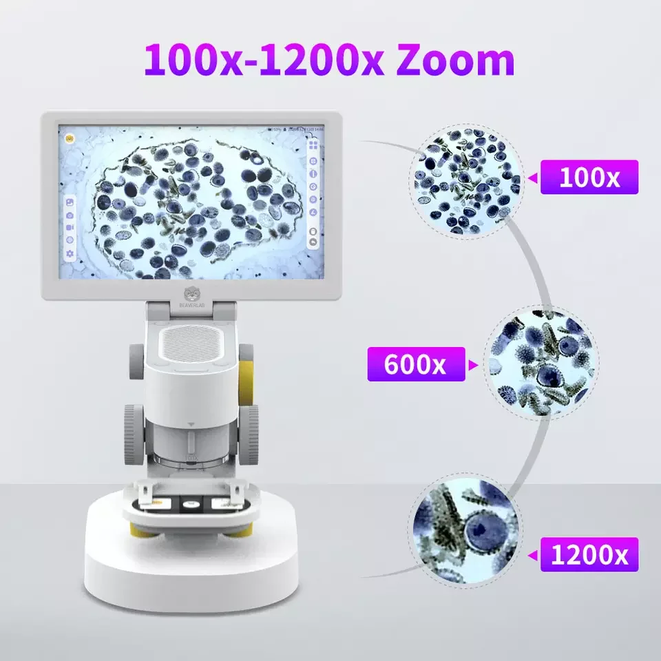 Manufacture Science Toy Educational 9 inch semen gemology microscope with LCD screen for Coin Repair