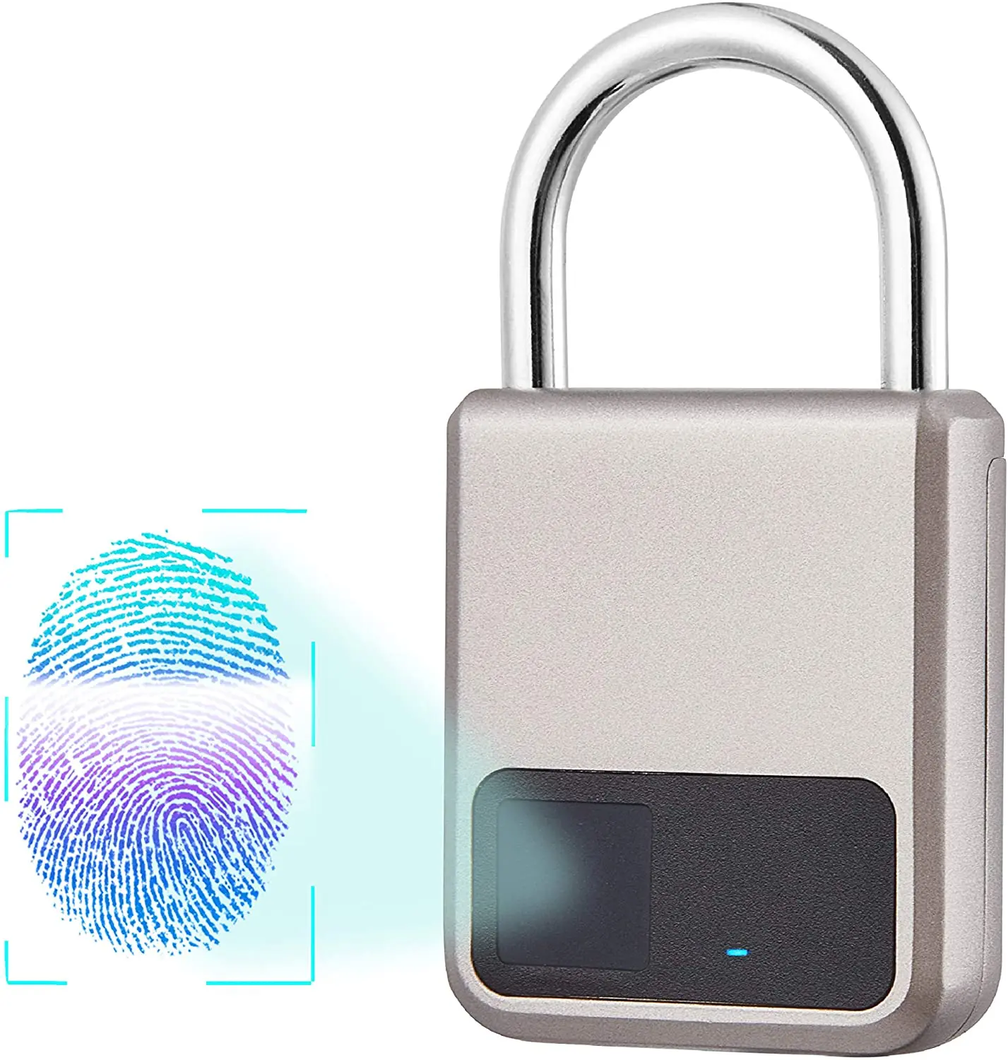 Small Padlock Sensor Module Fingerprint Lock with Key