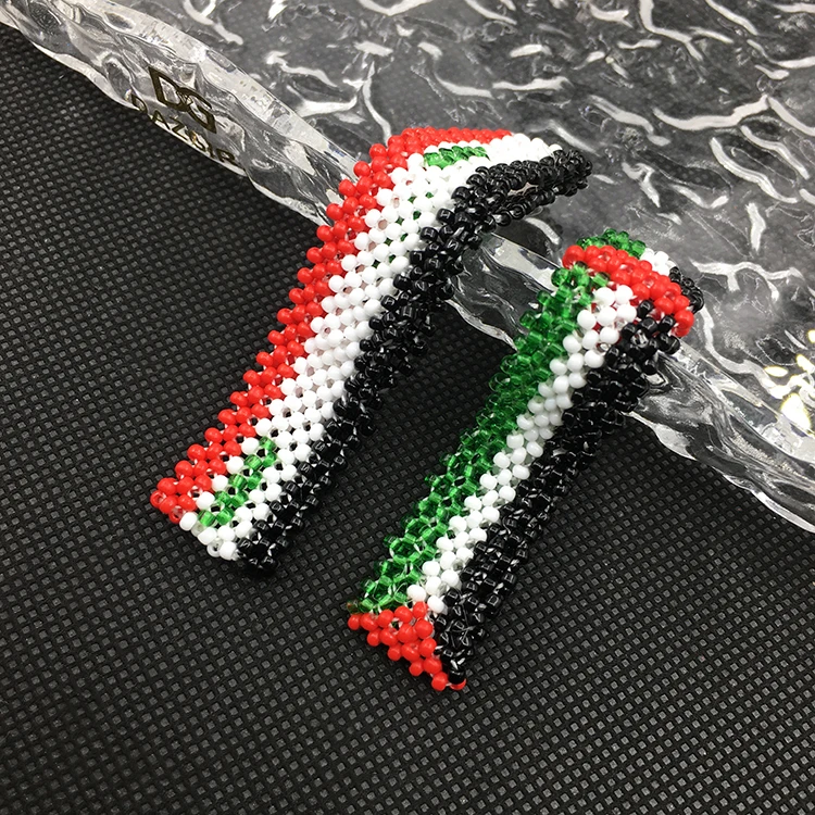 Dazgirl hot selling Palestin country falg beaded bracelets beads flag bracelet trade