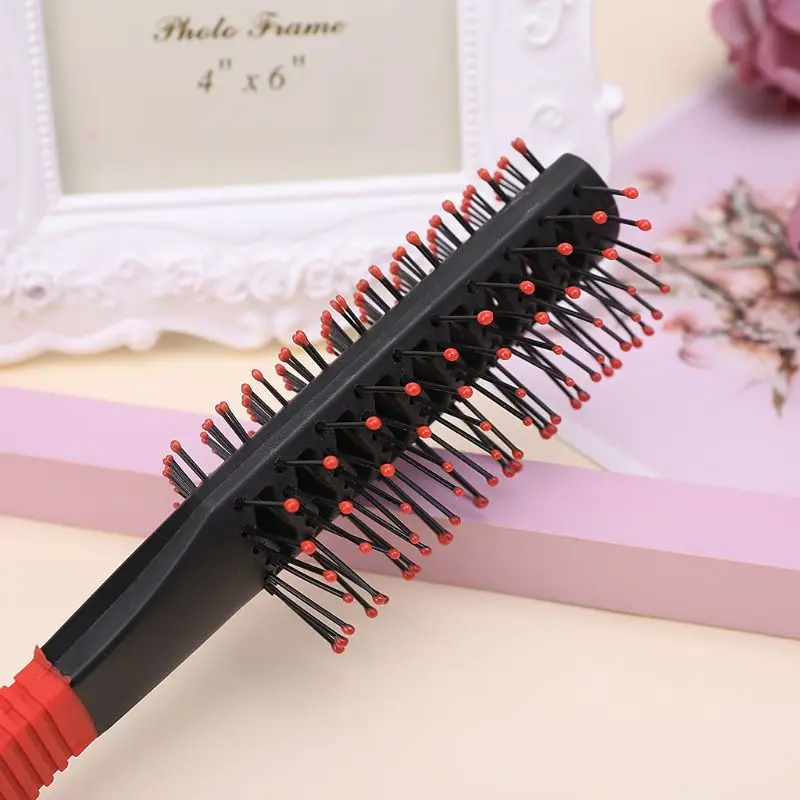 
Colored rubber non-slip handle No tangles Roller Mini Round Hair Brush 