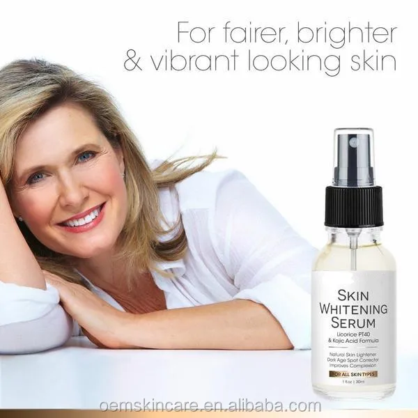 Custom brand/logo Best Natural Skin Lightening Serum with Kojic Acid