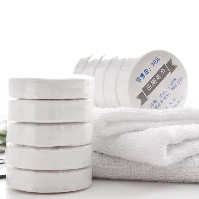 Disposable compression towel 100% cotton compressed  magic bath towel