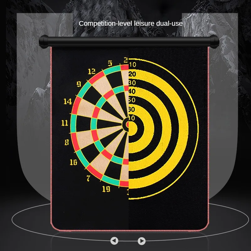 Factory Wholesale Indoor And Outdoor Home Interactive Safety Toy Games 17 Inch Double Sided Magnetic Dart Board With 6 Darts
