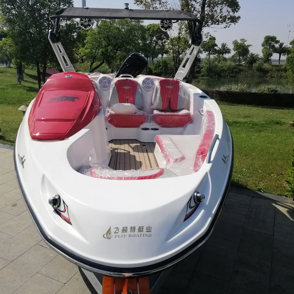 China Factory Direct sell 16ft wake board boat fiberglass passenger yacht boat