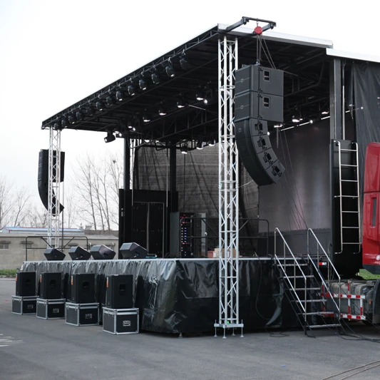 S455 Mobile Podium Stage semi-trailer-13m event gospel crusade stage for evangelism
