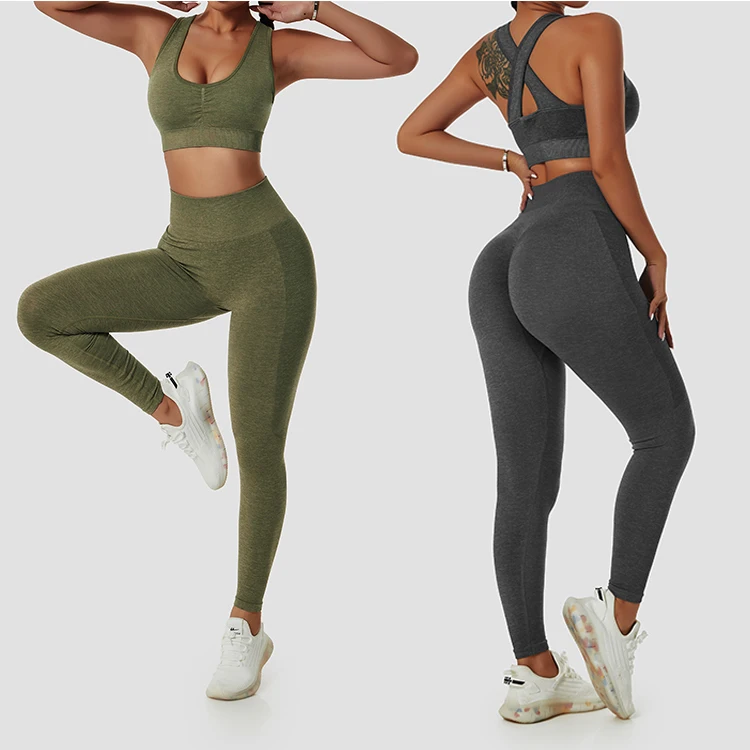 conjuntos deportivos mujer Women Push Up Workout Top Crop Fitness Active Wear Buckle Yoga Gym Brassiere Sportswear Sports Bras