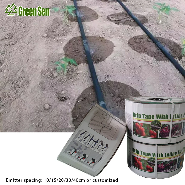 Wholesale Factory Price 16mm PE Tube 1.38L Flow 0.2mm Thickness Irrigation Drip Tape For Agricultural Farmland Irrigation
