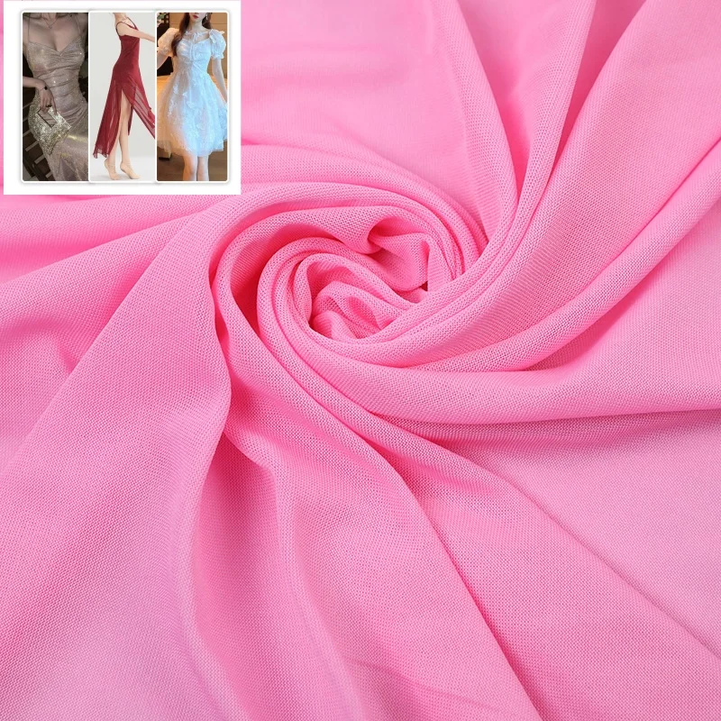 100% POLYESTER 30D INTERLOCK FABRIC BOTH SIDE BREATHABLE QUICK DRY SOFT HAND FEEL FOR DRESS HIGH QUALITY CLOTH 80 gsm LINING