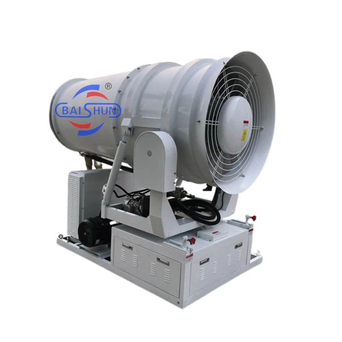 High efficiency vehicle mounted fog cannon auto and remote control water mist sprayer machine