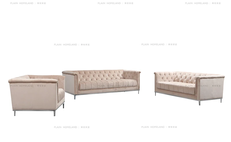 Luxury modern living furniture furniture American style chesterfield fabric comfortable furniture home room soho tufted sofa