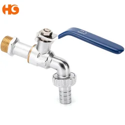 China Wholesale High Quality Brass Bibcock with Iron Lever Handle Chrome Plating Brass Water Bib Tap from Yuhuan