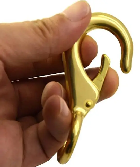 Solid Brass Oval Ring  bull snap Lobster Snap Clasp Hook