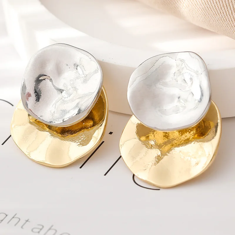 Hoop Gold Copper Crystal Acetate Drop Earrings Women Fashion Jewelry Accessories Aretes