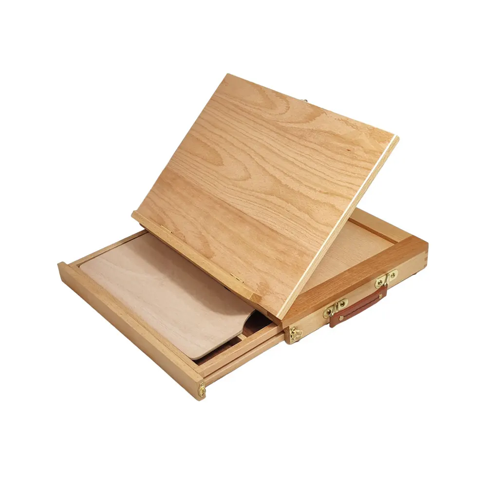 GF Factory Wholesale Adjustable Tabletop Artist Drawing Sketching Board Wooden Easel Box With Storage Drawer