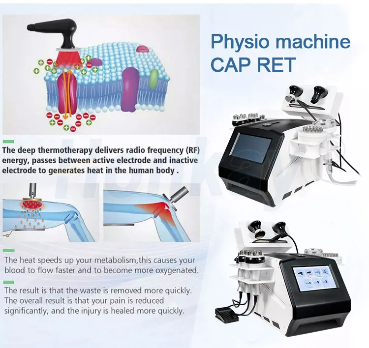 Portable pain relief tecartherapie radiofrequency physical rehabilitation tecar therapy physiotherapy machine
