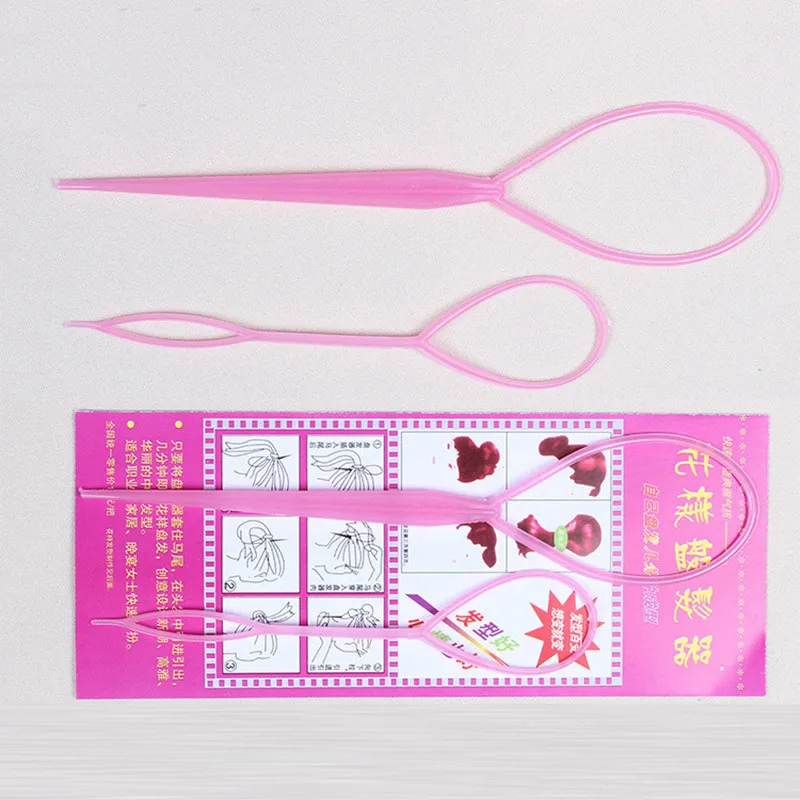 Dropshiip 1 Pcs Hair Braid Maker Ponytail Creator Plastic Loop Styling Tools Black Pony Tail Hair Clip Hair Styling Accessories