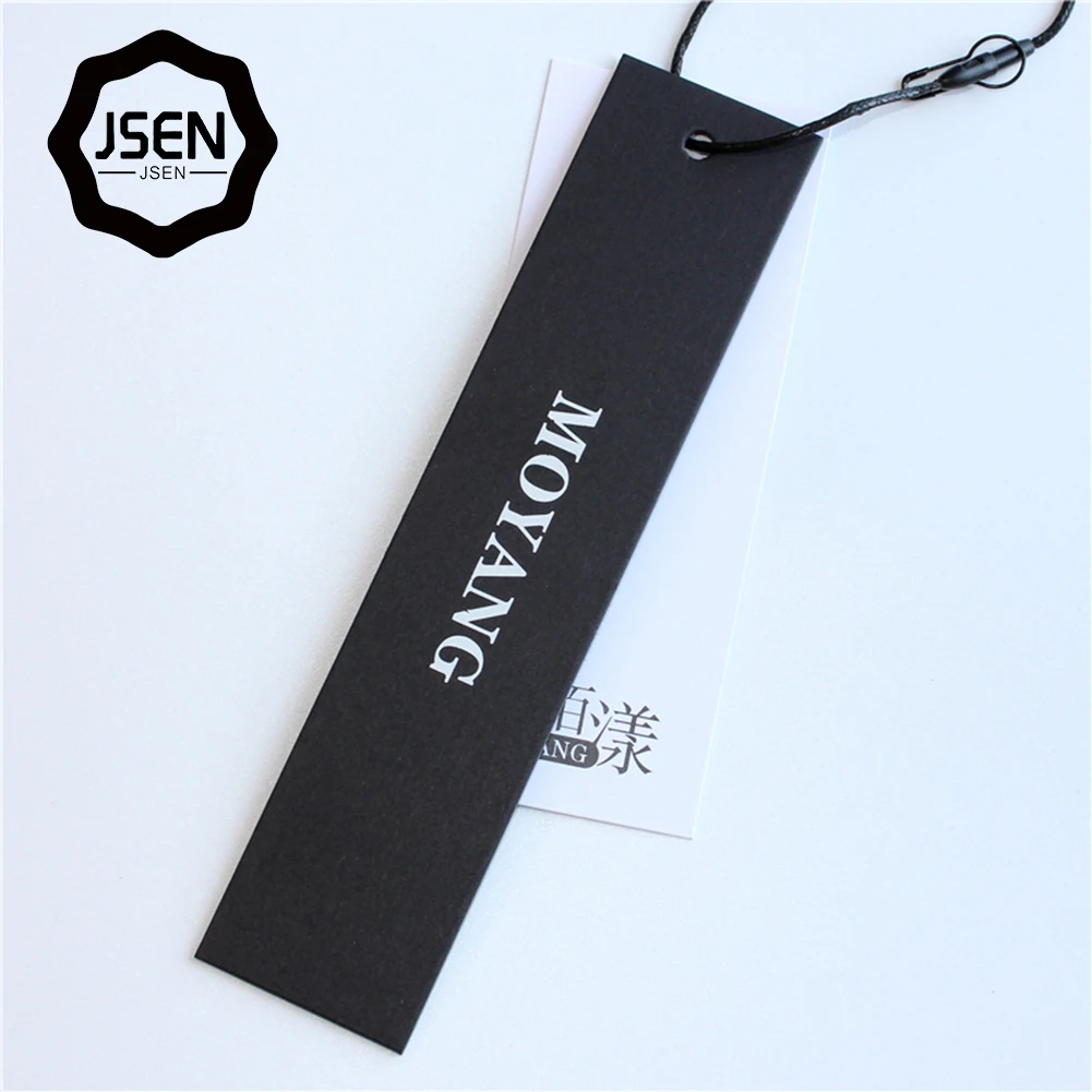 
Пользовательский логотип напечатанная китайская бумага для одежды подвесная этикетка для джинсовой одежды этикетка 