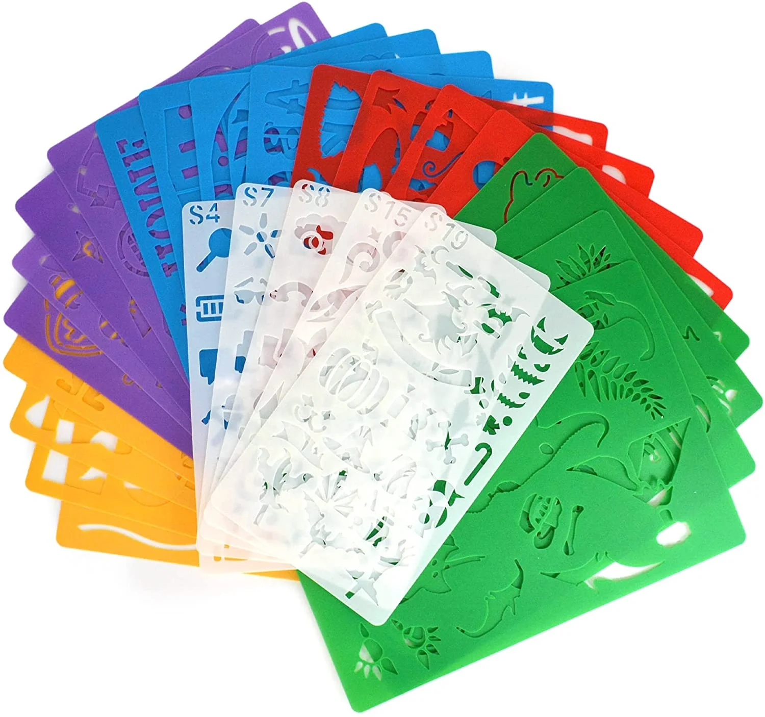 High quality Plastic Custom Shape Art Painting Template Student Stencil Square Christmas Drawing Stencils