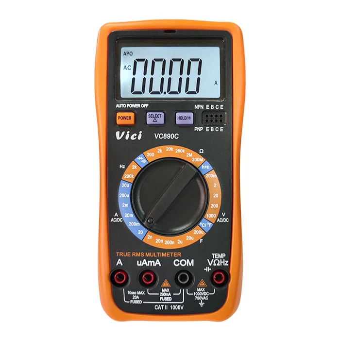 Vicimeter VC890C DC AC Voltmeter Ammeter Ohm Capacitance Frequency Temperature Tester Diode transistor Digital Multimeter