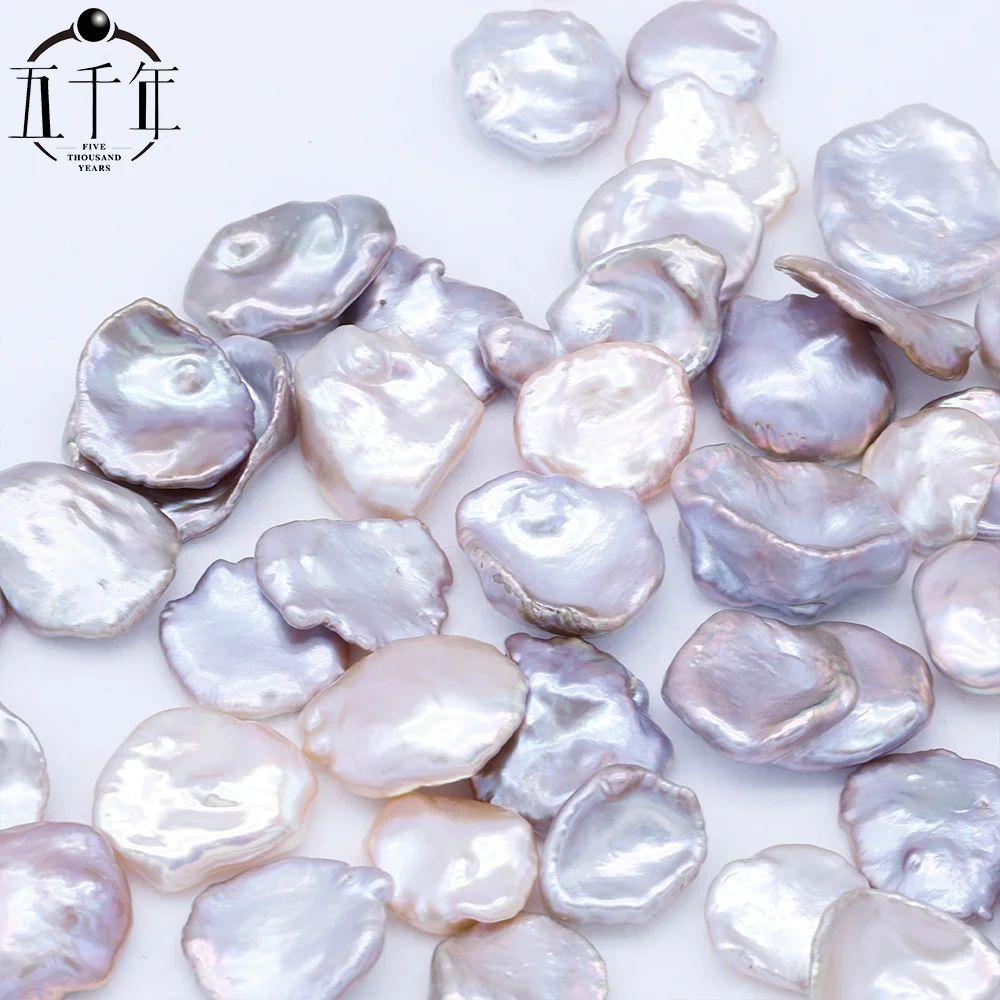 14-24mm Natural Freshwater Keshi Pearls Cultured Pearl Irregular Shape love Wish Pearl  Flower Shape DIY Jewelry