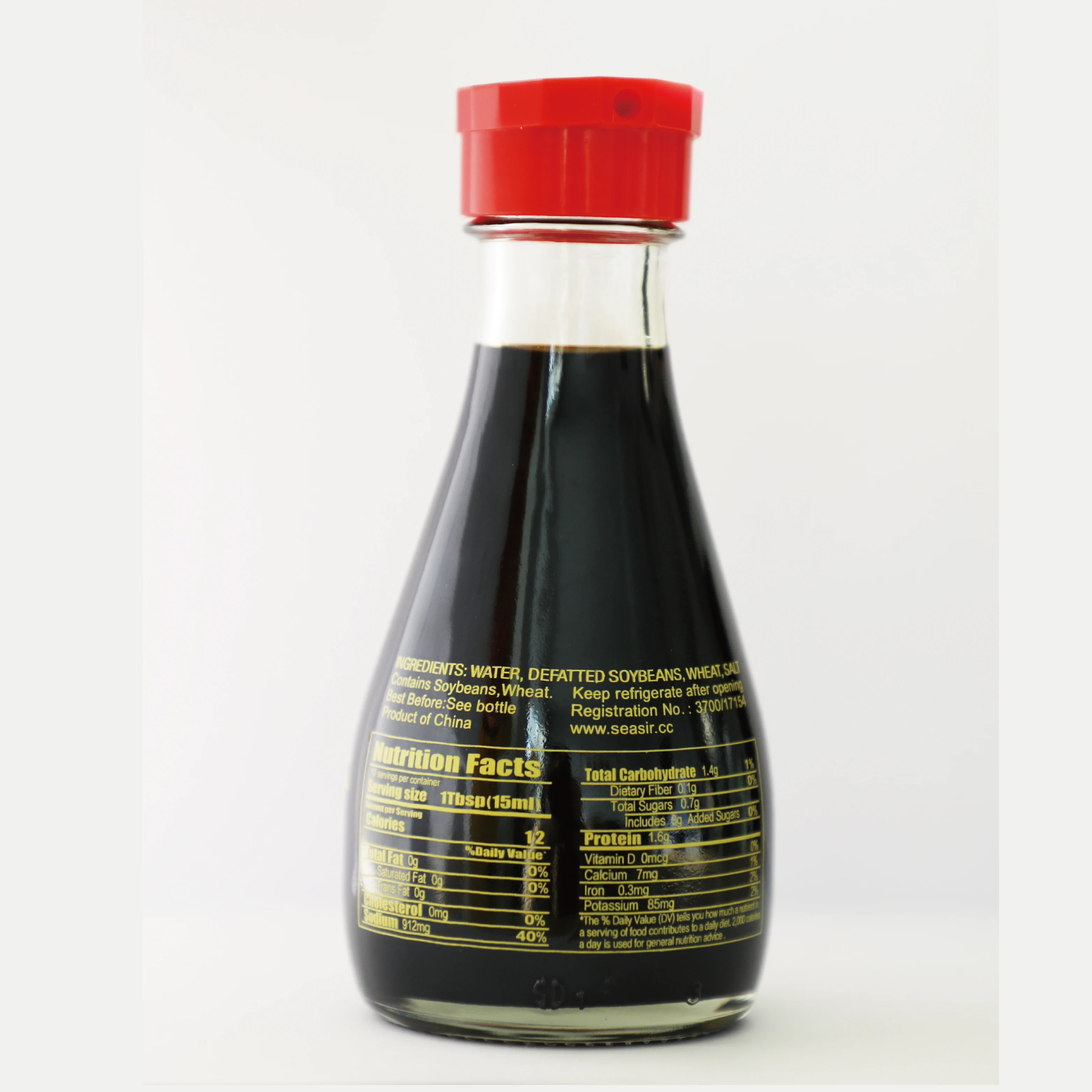 Factory Price OEM Naturally Brewed 150ml Table Glass Bottle NON-GMO Japanese Less Salt Soy Sauce