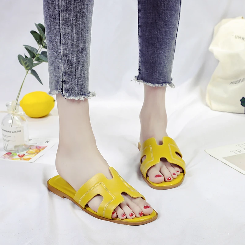 35-41 Summer Ladies Flat Slippers Rhinestone Slippers Women