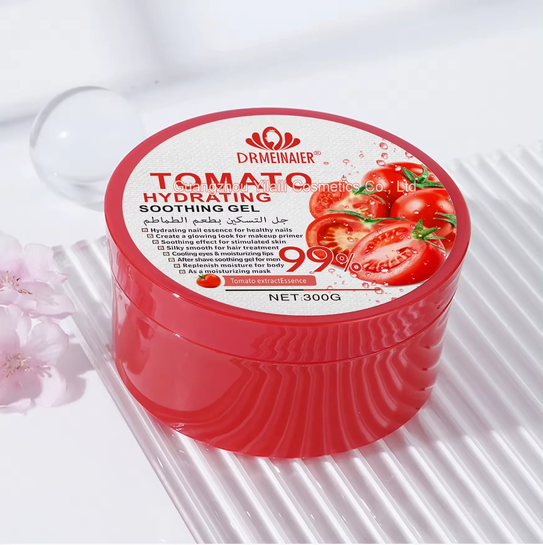 Natural Vegan Tomato Soothing Gel Skincare Hydrating Whitening Anti-acne Face Mask Sun Repair Moisturizing Crystal Gel