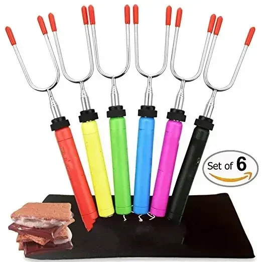 Wholesale Products Wooden Spinning Barbecue Fork Kitchen Bbq Grill Handles Meat Fork
