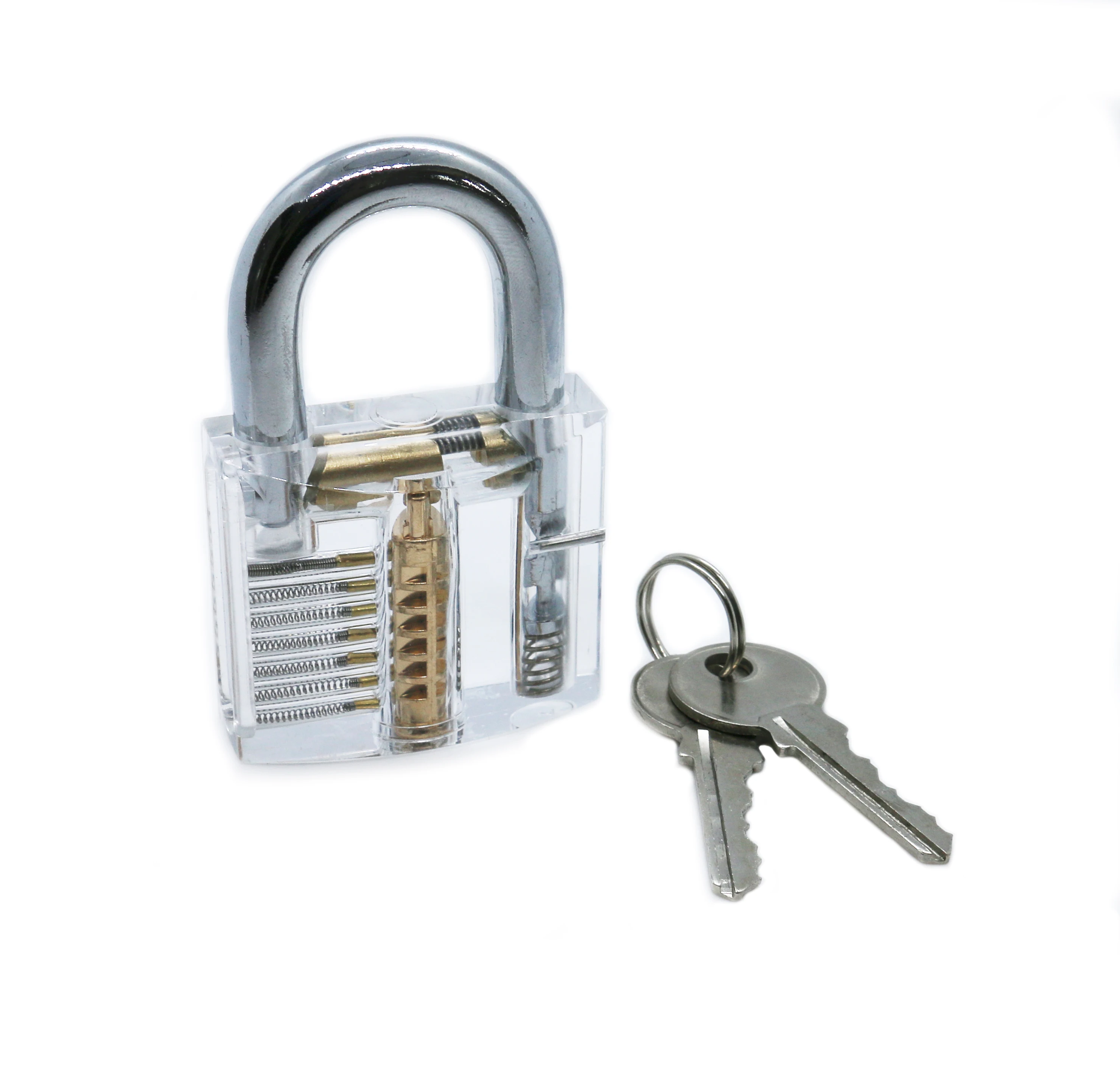 Practice Stainless Steel Locksmith Lockpick Tools Set with Padlock 15pcs