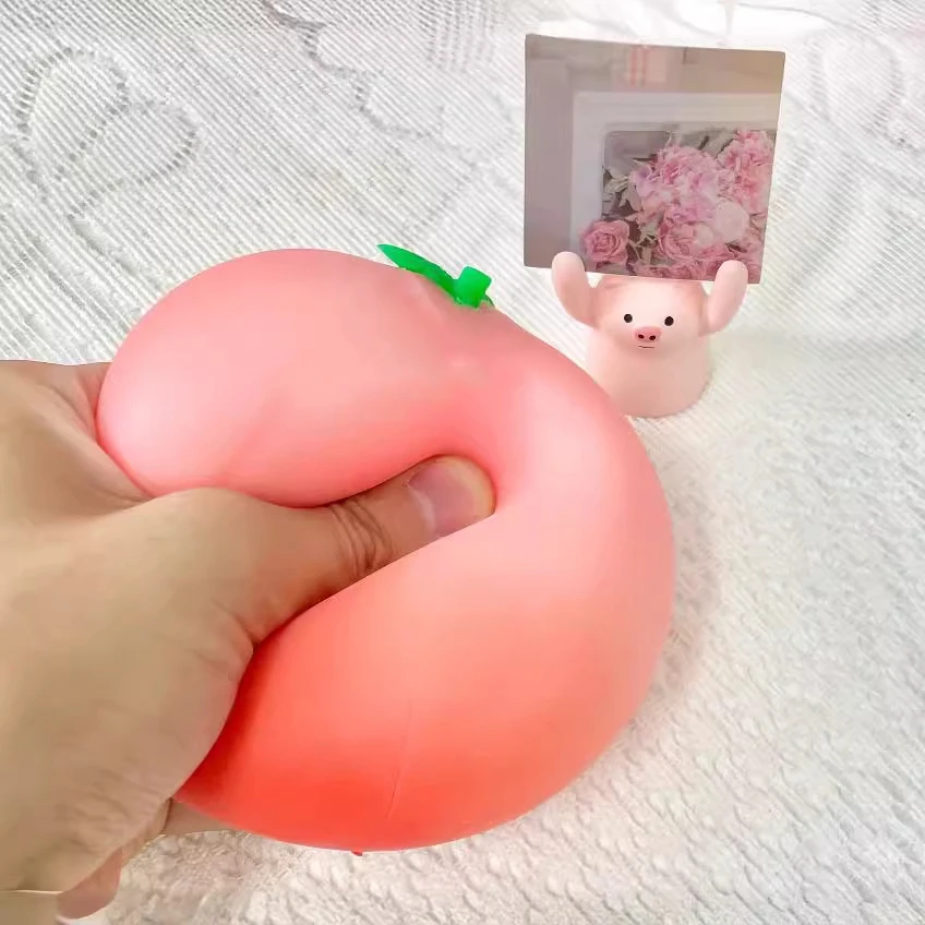 Моделирование розового персикового мини каваи Mochi Squishies снятие стресса милые вентиляционные персики Разминающие мягкие игрушки