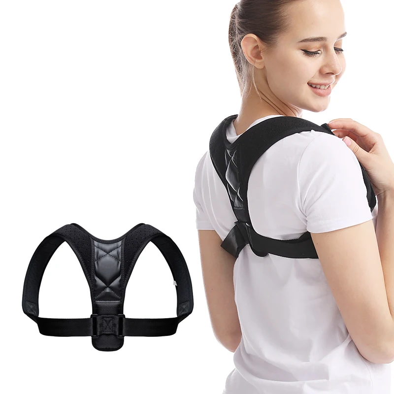 Amazon hot selling improve posture adjustable back support posture corrector for women and men lower back
