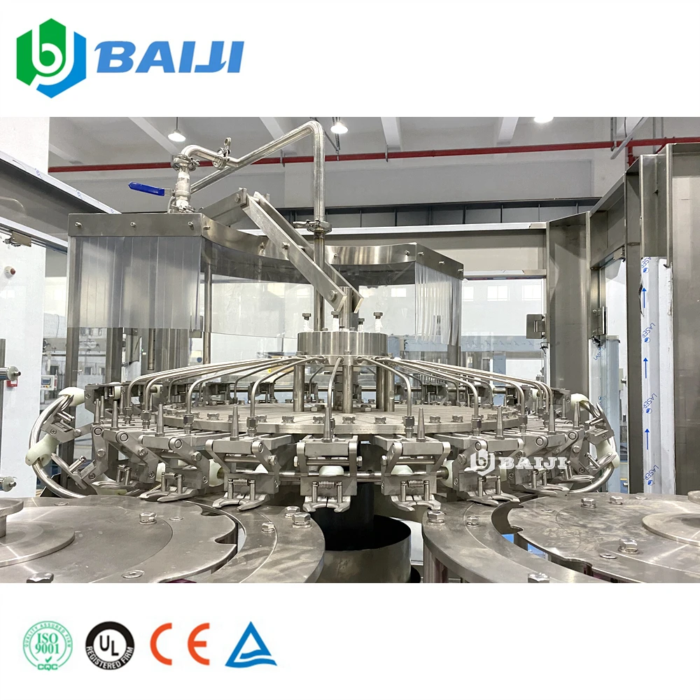 Fully automatic 500ml small scale rotary 3 in 1 fruit juice bottling making filling machine production line