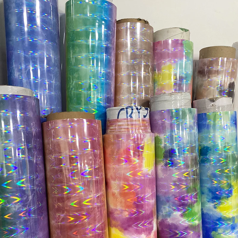 Thickness 0.4mm  Printed Iridescent Opaque TPU Film Sheet for Make Present Paper Bags TPU film