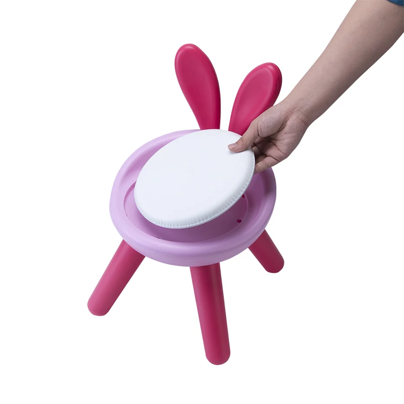 School furniture anti slip soft seat rabbit plastic chair child whistle chair