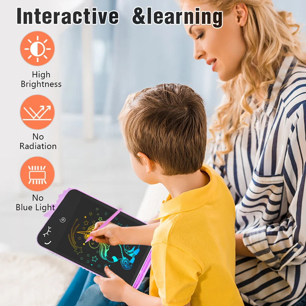 2023 Unicorn Products 8.5 Inch Child Drawing Tablet Tools Cartoon Lcd Writing Tablet Doodle Lcd Writing/drawing Tablet For Kid