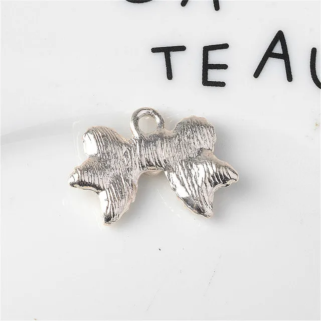 DIY Zinc Alloy Diy Pendants Jewelry Making  Accessories  Enamel Enameled Bow Bowknot Charm