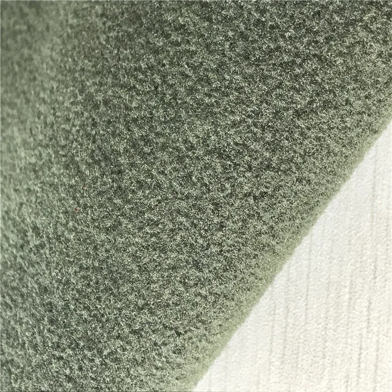 PF1/ROOSO REC Recycle 260GSM two side brushed dyed polar polyester fleece fabric high vis reflection fabric