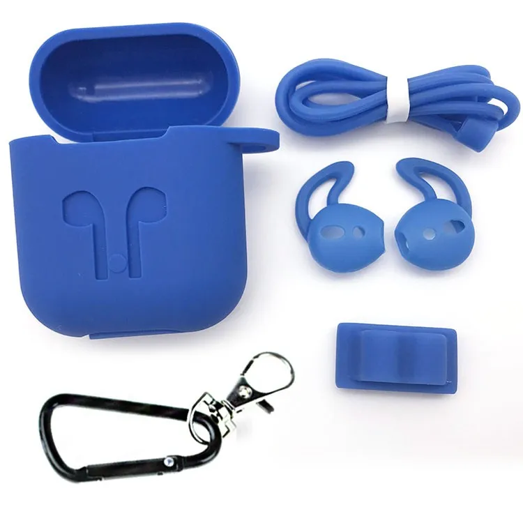 2019 best selling products silicone earhooks and cord for headphone and cover case for apple air earphone