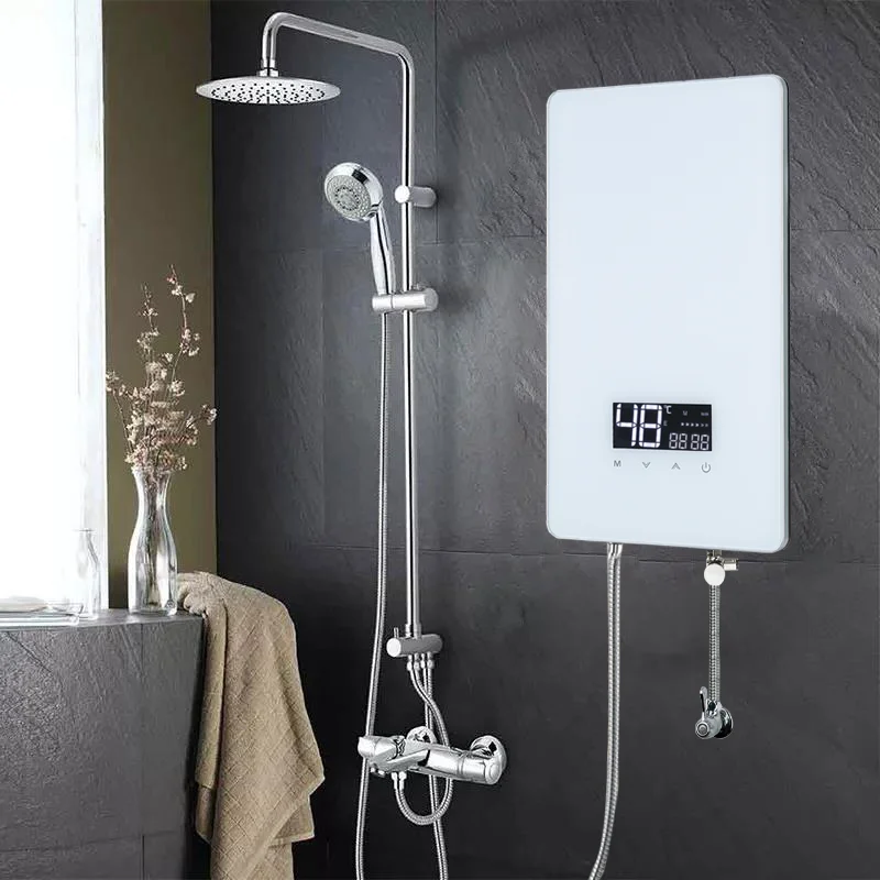 Beautiful 220V 8.5KW  High Efficiency Tankless electric hot water heater shower use instant electric water heater