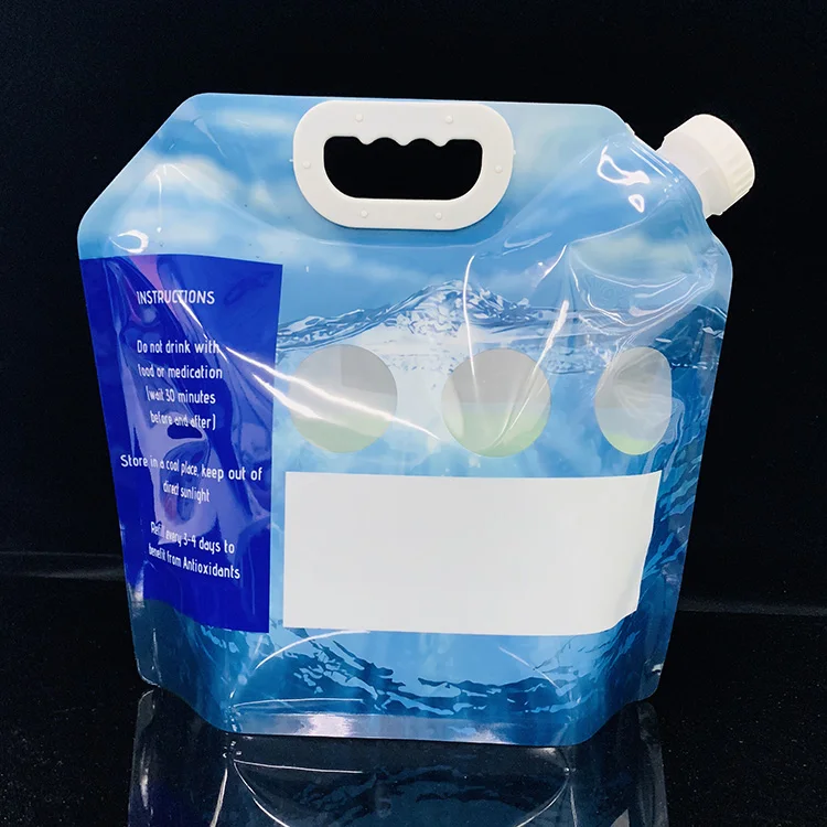 Wholesale 5 Liter 1 Gallon Reusable Foldable Drinking Water Bag For Camping & Hiking