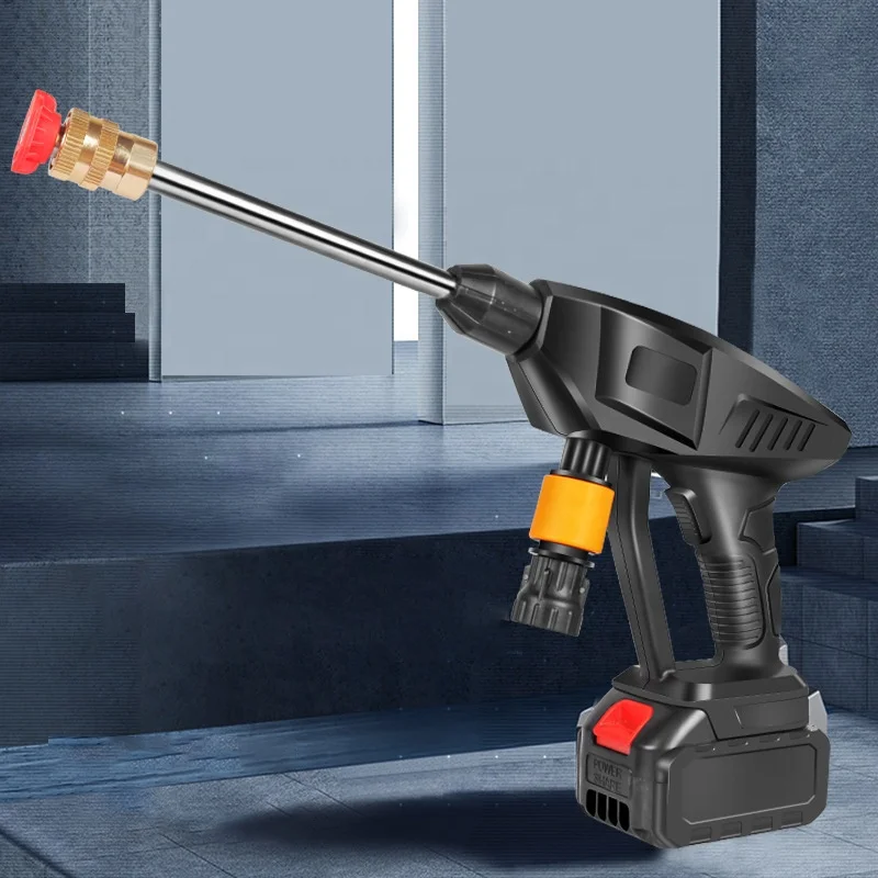 FIREEGG New Product Wireless Car Wash Tool Portable Electric Car Wash Machine High Pressure Cleaning Water Gun For Home