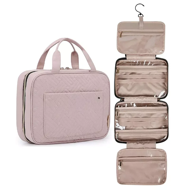 4 Sections Hanging Travel Toiletry Bag Organizer Large Makeup Cosmetic Case folding suit bag Beauty Cosmetic Case