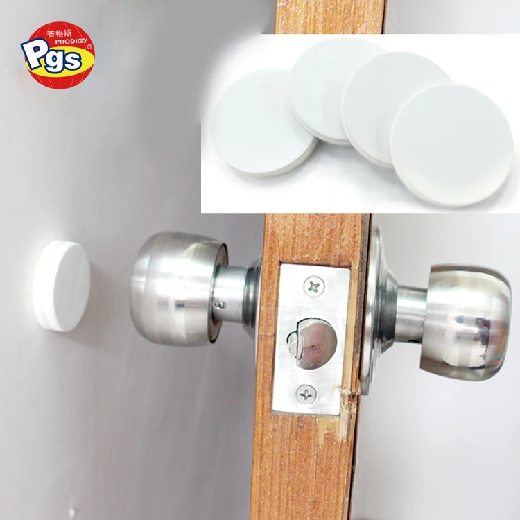 Protector Round White Self Adhesive Wall Guards Stopper Door Handle Bumper Stop