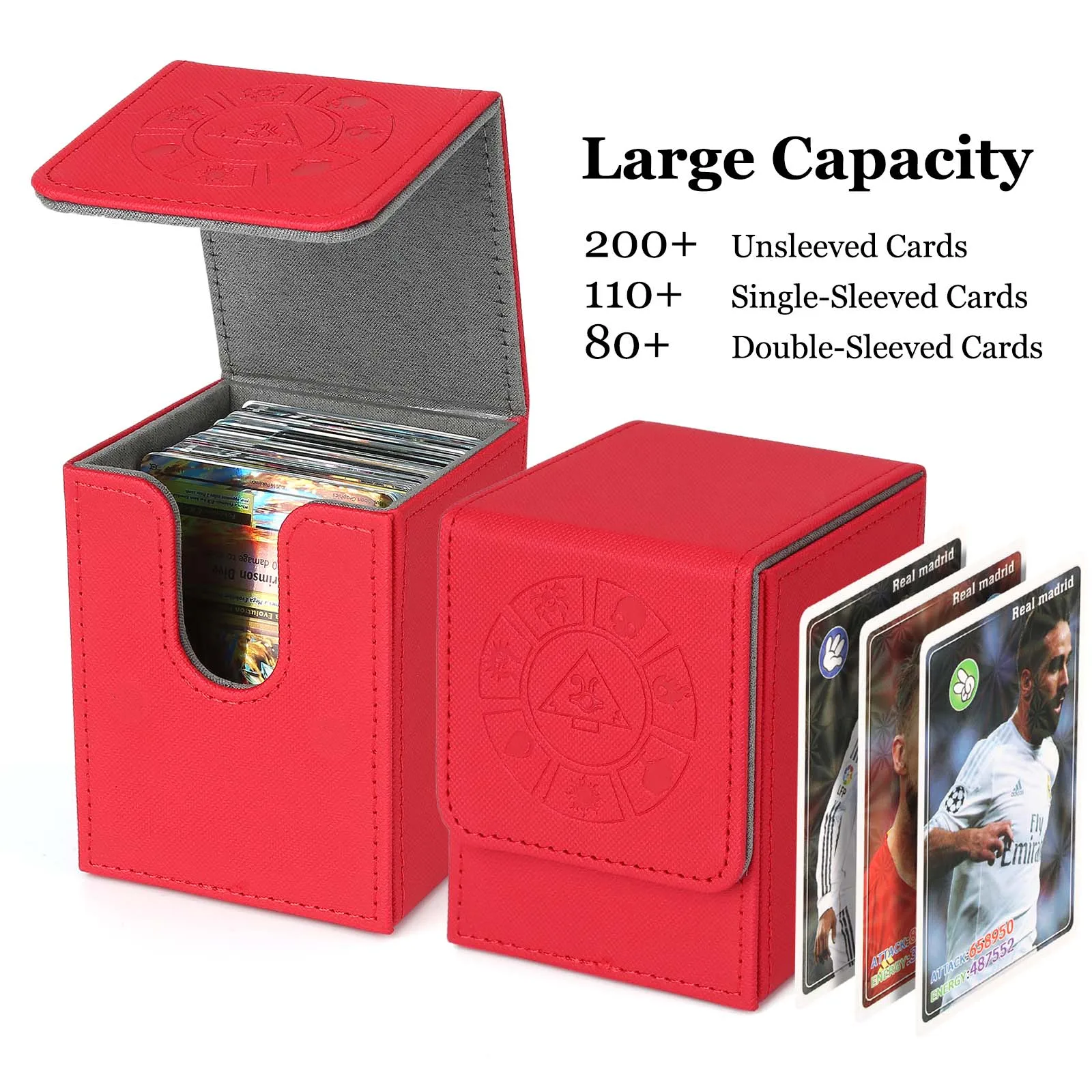 Factory Custom PU leather eva case magic box card protector storage box playing card case