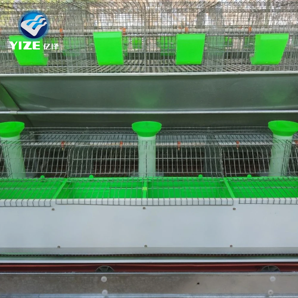 Large Indoor Automatic Rabbit Cage Industrial Rabbit Cage for Sale Commercial European with Nest Box Hot Sale in Europe Layer