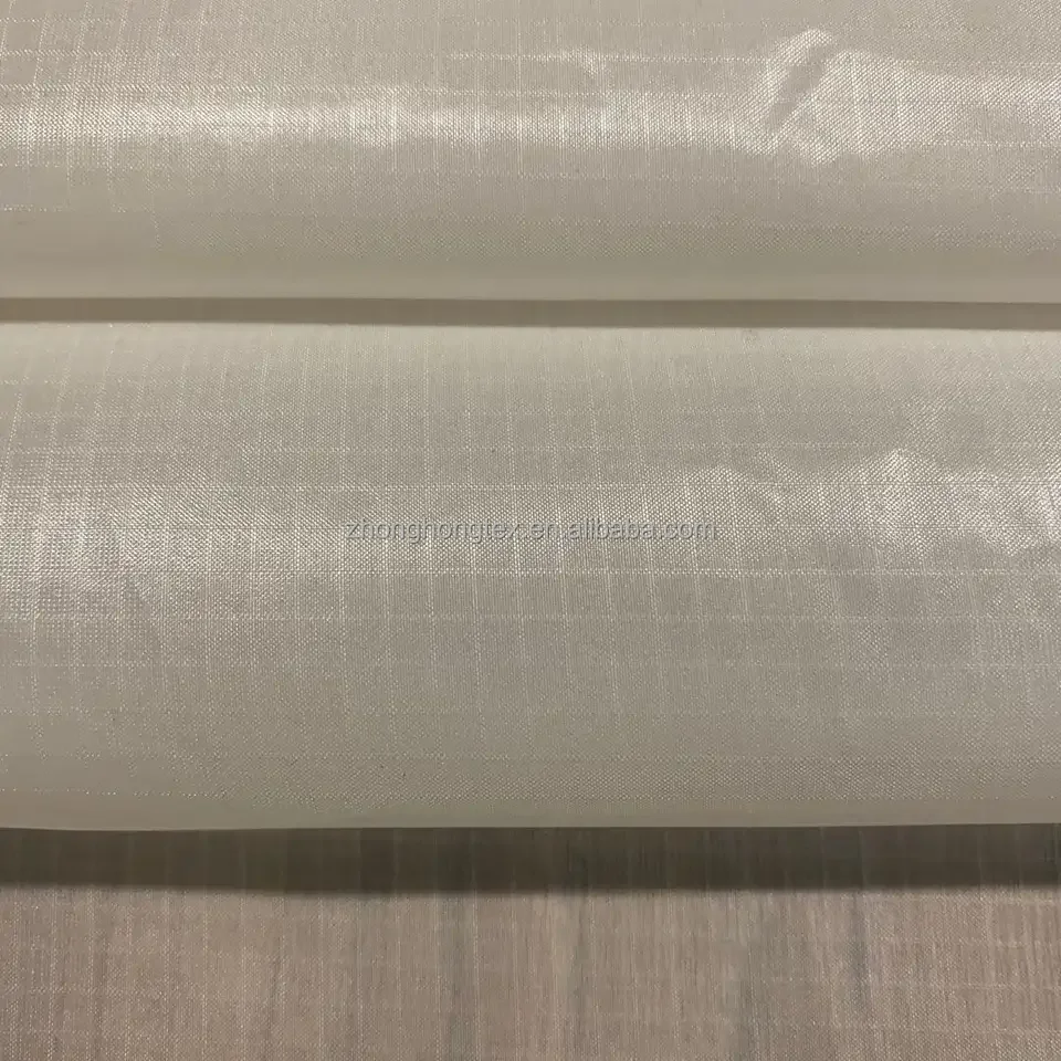 Wholesale High Quality Parachute Paraglider Fabric 30D Nylon 66 Ripstop Fabric 43GSM Double Side Silicone Coated