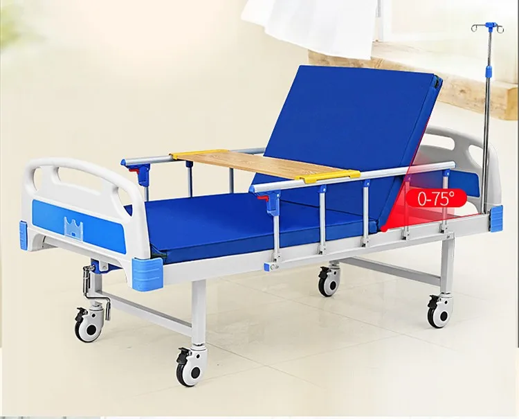 High Quality ABS Luxury Medical Patient Nursing Bed 2 Function ICU Hospital Bed with Mattress