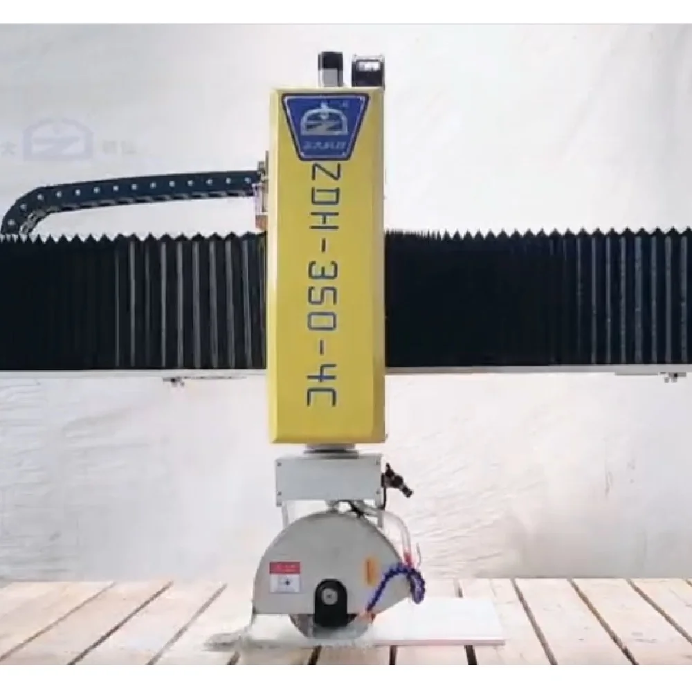 4 Axis Bridge saw rotate tilting heads porcelain slab stone cutting machine