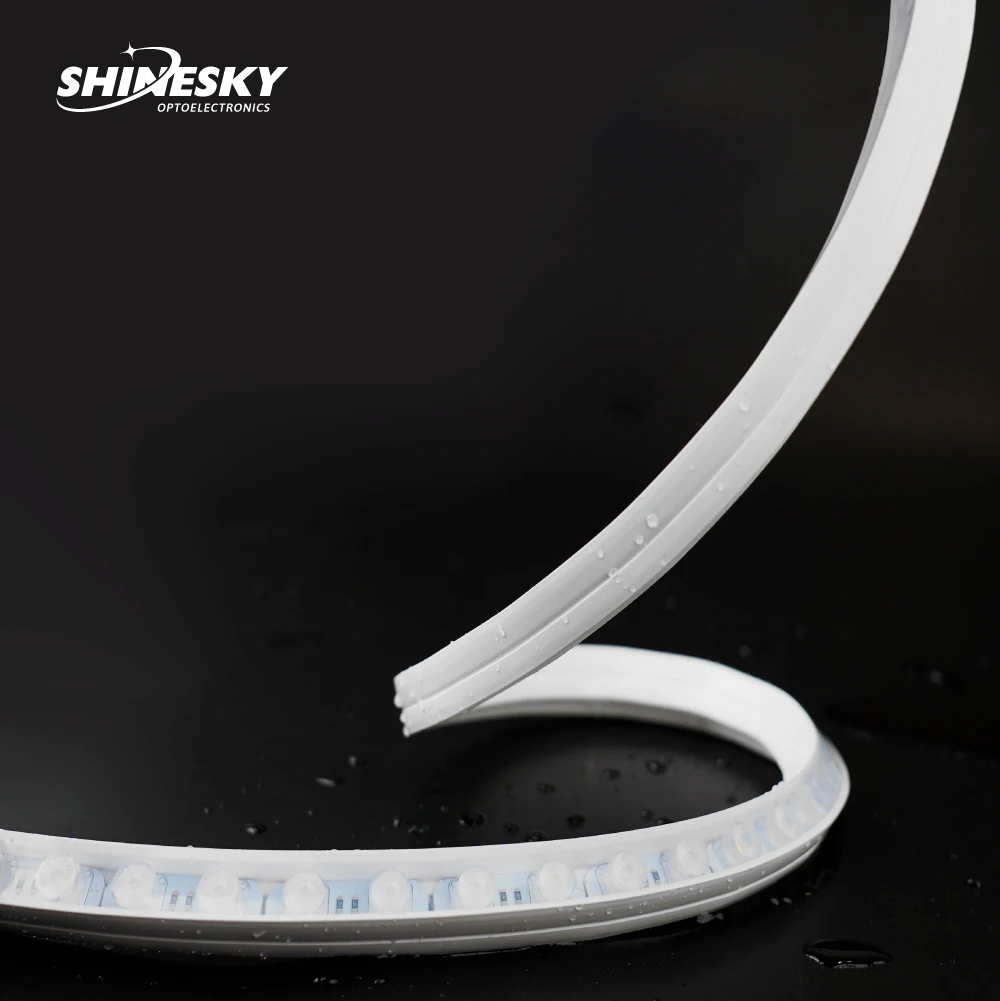 Waterproof IP67 Silicone LED Neon Flex 15W/M Flexible LED Top bend & side bend Wall Washer Strip Light For Projection Light