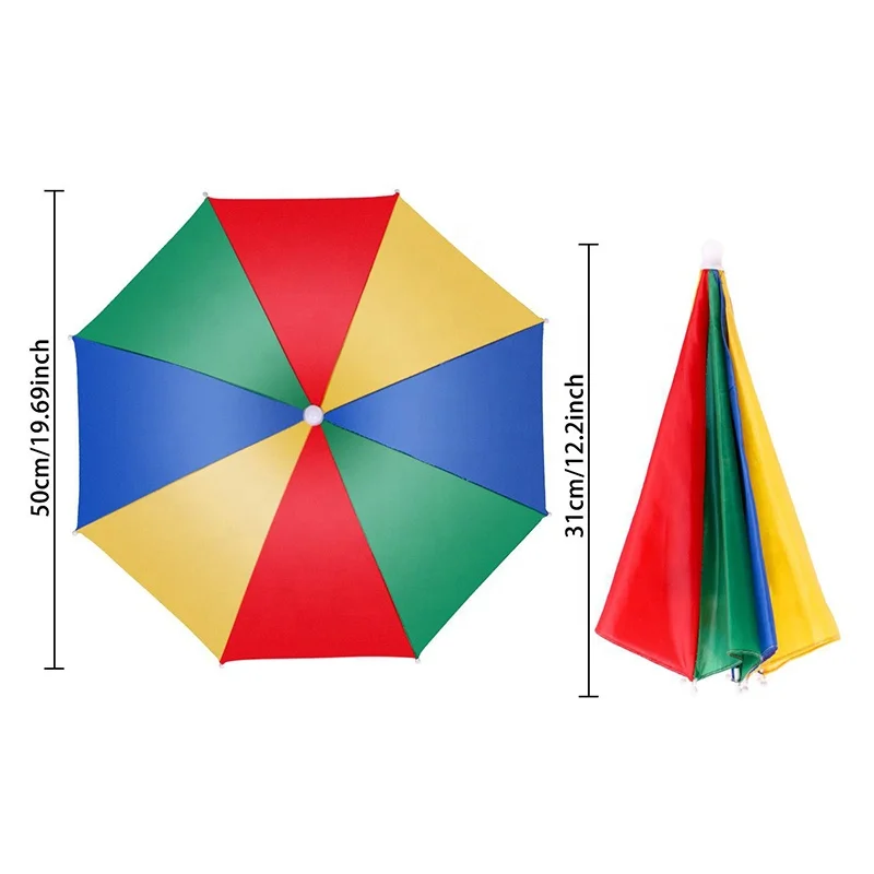 China promotional wholesale helmet umbrella hat mini sun head golf fishing camping colorful headwear hat umbrella parasol hat